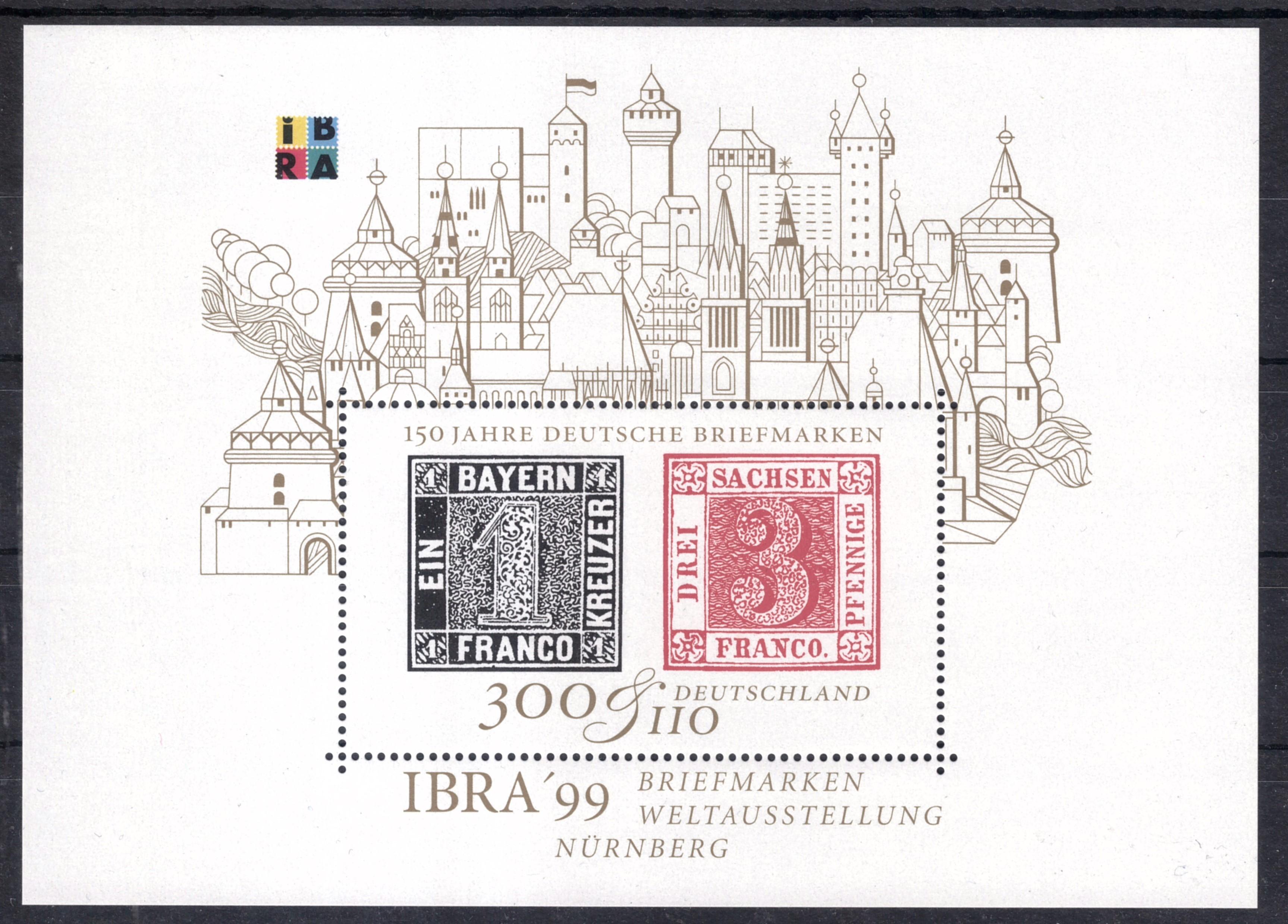 GERMANY, World Stamp Exhibition IBRA´99 M/S 1999 **