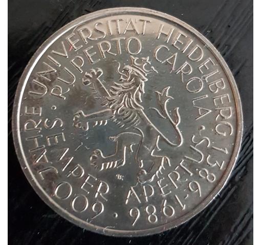 GERMANY, 600th Anniversary of Heidelberg University coin 1986