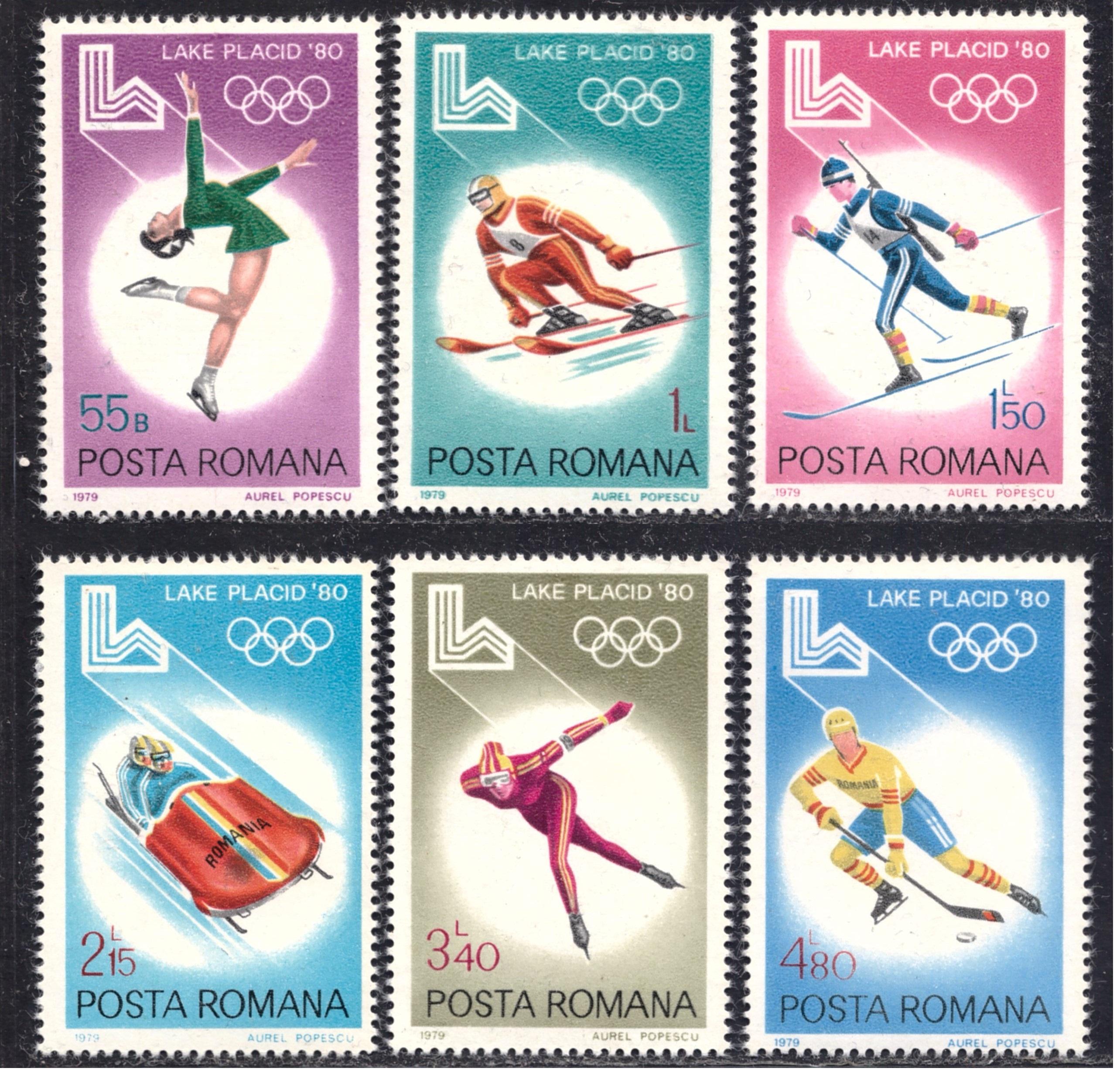 ROMANIA, Olympic Winter Games Lake Placid 1980 **