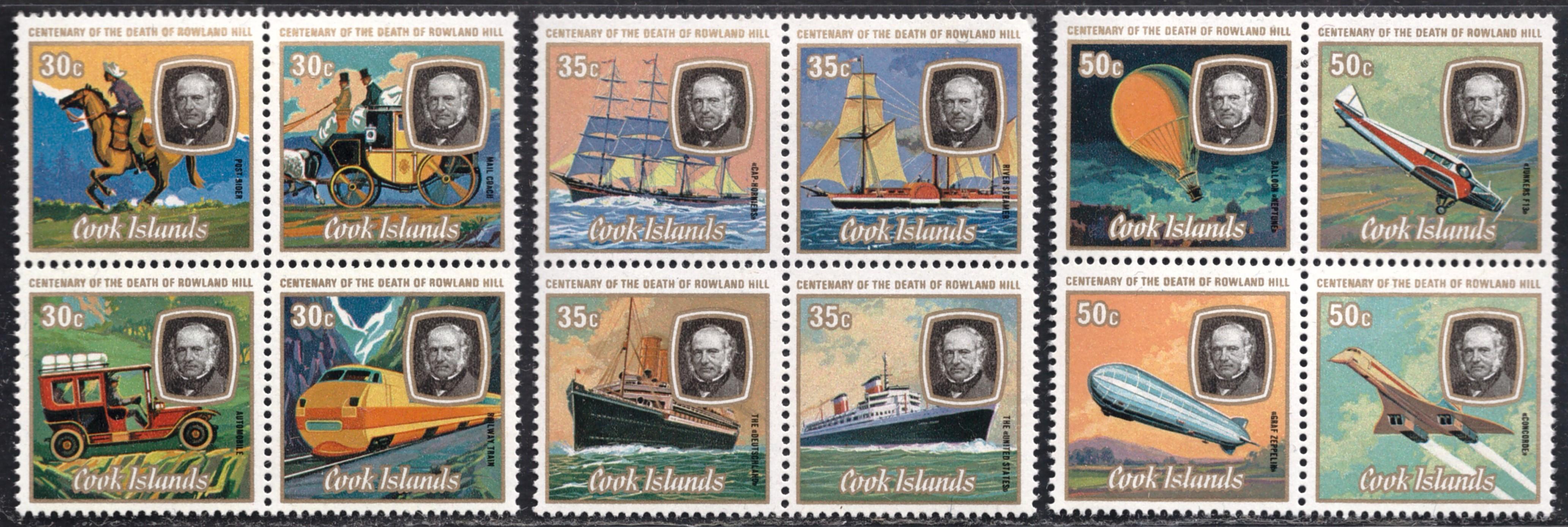 COOK ISLANDS, Centenary of Death Of Sir Rowland Hill 1979 **