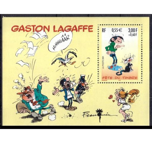 FRANCE, Philately Day/Gaston Cartoon M/S 2001 **