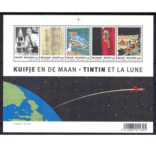 BELGIUM, Tintin on the Moon Cartoon M/S 2004 **