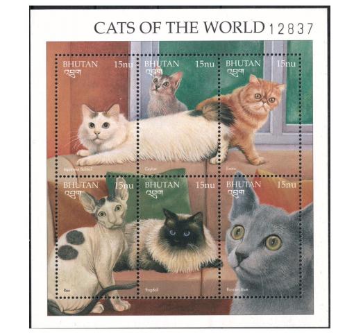 BHUTAN, Cats of the World M/S 1997 **