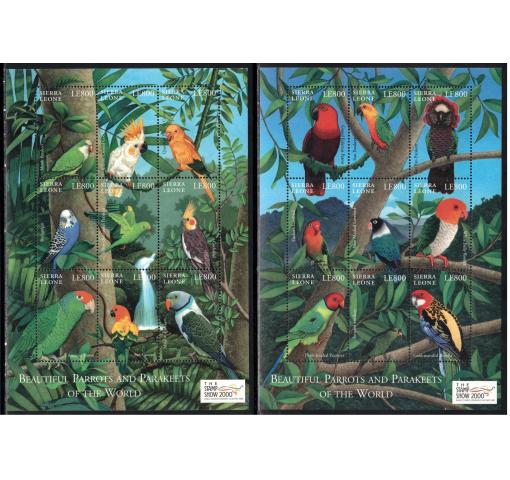 SIERRA LEONE, Parrots and Parakeets 2000 **
