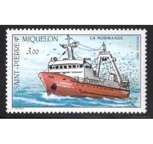 ST. PIERRE+MIQUELON, Ship La Normande 1987 **