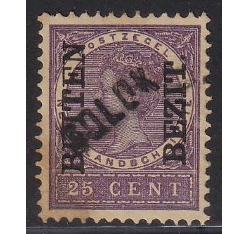 INDONESIA, Netherlands-Indies, BUITEN BEZIT/25C. Wilhelmina 1908 o