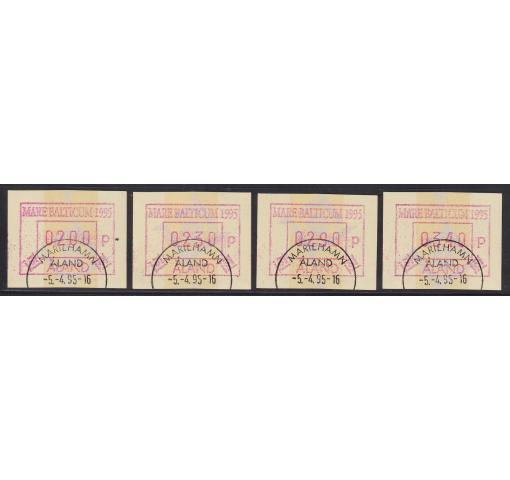 ALAND, "Mare Balticum" Electronic Label Stamps (ATM) 1995 o