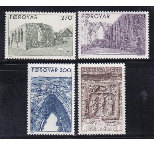 FAROE ISLANDS, Kirkeba Cathedral Ruins 1988 **
