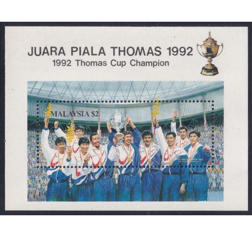 MALAYSIA, Thomas-Cup Wiinners M/S 1992 **