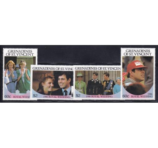 GRENADINES OF ST. VINCENT, Royal Wedding 1986 **