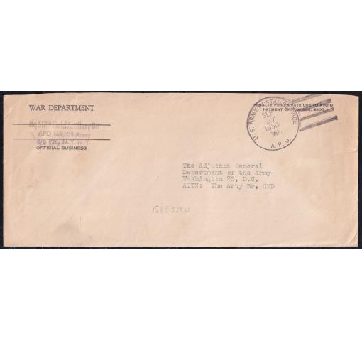USA, A.P.O. 169 (Giessen) 1950 on Cover