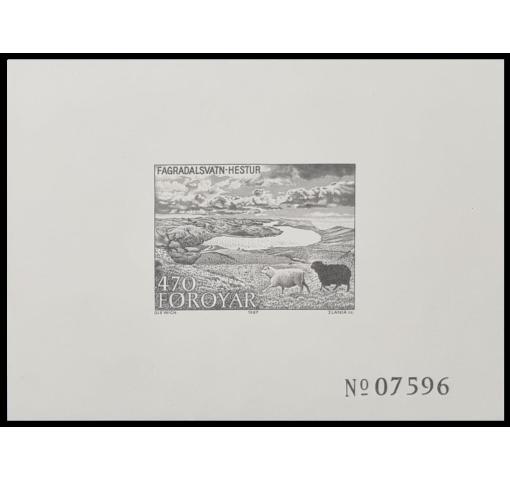 FAROE ISLANDS, Landscape Paintings (black print M/S) 1987 **