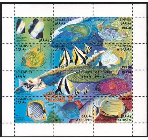 MALDIVES, Fish Sheetlet 1993 **