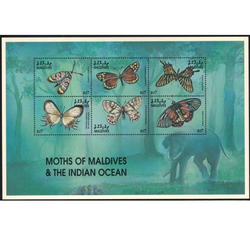 MALDIVES, Moths and Butterflies of the Indian Ocean M/S 2001 **