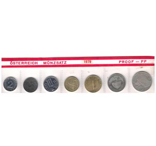 AUSTRIA, 2Gr.-10Sh. Standard Coins Set 1979 (K)