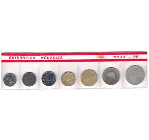 AUSTRIA, 2Gr.-10Sh. Standard Coins Set 1978 (K)
