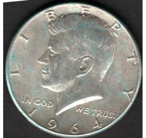 USA, 1/2$ J.F. Kennedy 1964