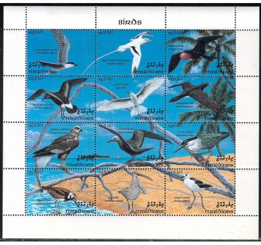 MALDIVES, Birds Sheetlet 1993 **