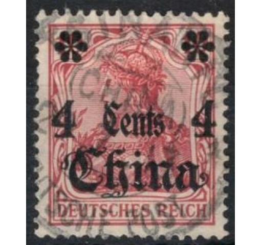 GERMANY, Post Office in China, 4C./10Pfg. Germania (w/o Watermark) 1905 o