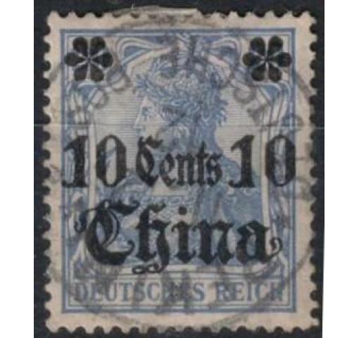 GERMANY, Post Office in China, 10C./20Pfg. Germania (w/o Watermark) 1905 o