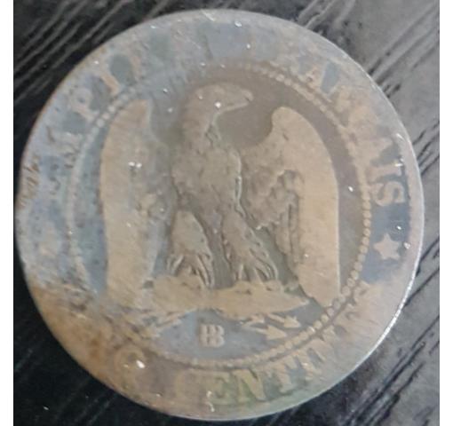 FRANCE, 5Cts. Napoleon III. 1855 (K)