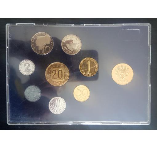 AUSTRIA, 2Gr.-20S. Standard Coins Set 1980 (K)