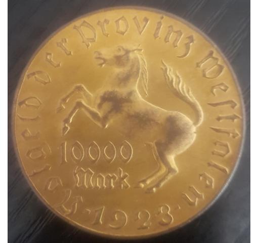 GERMANY, Provinz of Westphalia, 10.000M. Horse/von Stein 1923 (K)