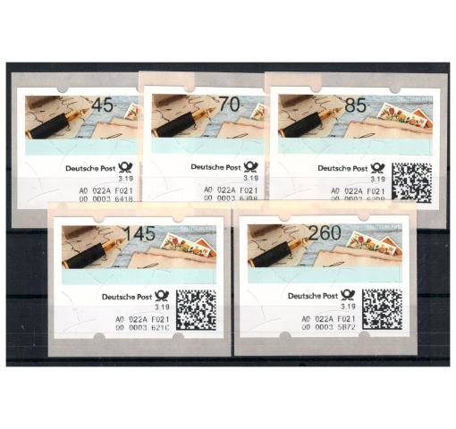 GERMANY, Letter Writing Electronic Lable Stamps (ATM) 2018 **