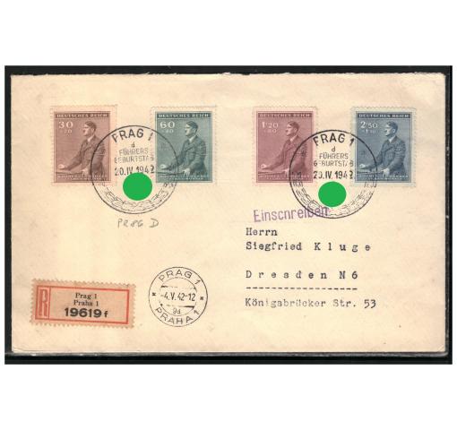 GERMANY, Bohemia & Moravia, Hitler´s Birthday 1942 FDC