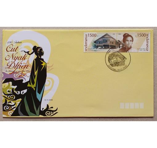 INDONESIA, 100th Death Anniversary of National Heroine Cut Nyak Dhien 2008 FDC