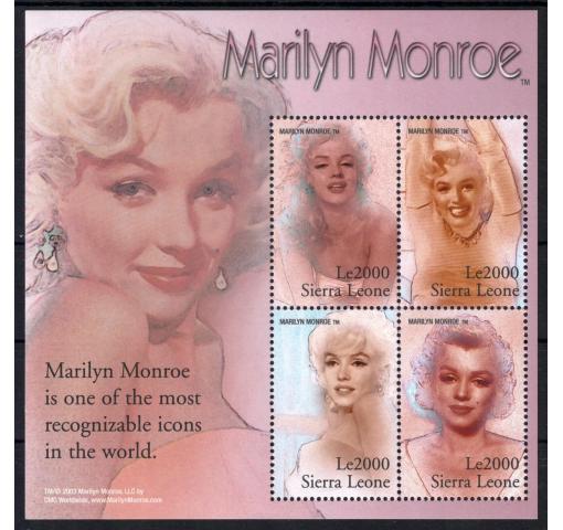 SIERRA LEONE, Marilyn Monroe M/S 2004 **