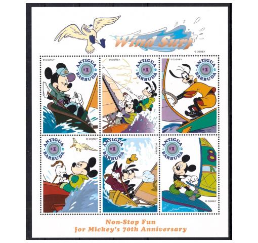 ANTIGUA+BARBUDA, Walt Disney, 70th Anniversary of Mickey Mouse 1999 **