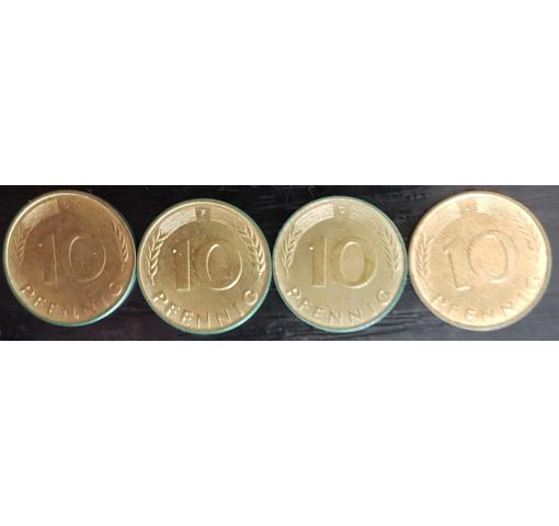 GERMANY, 10Pfg. Circulation Coins 1971 (K)
