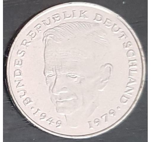 GERMANY, 2DM Kurt Schumacher Circulation Coin 1989 (K)