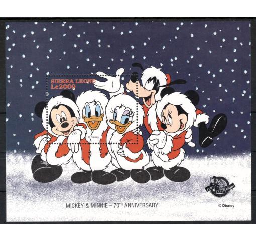 SIERRA LEONE, Walt Disney, 70th Anniversary of Michey and Minnie M/S 1998 **